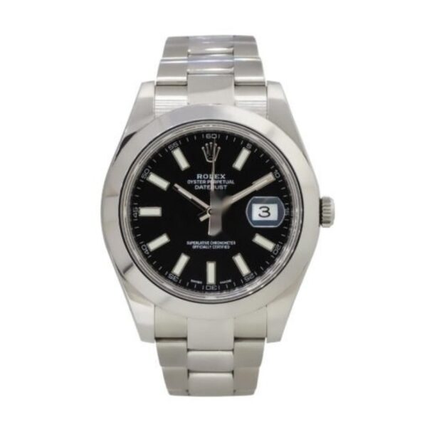 Rolex 116300 Datejust Stainless Steel Black Dial Watch - Image 2